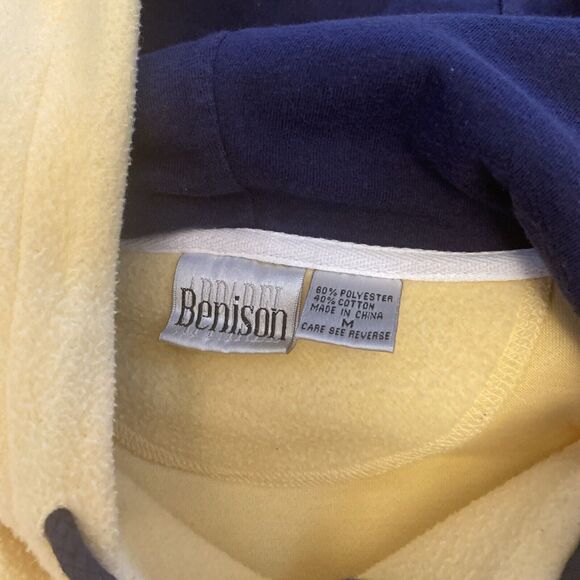 Vintage Thunderbird Rainy Lake Fleece Hoodie Size Medium Benison Pullover - Picture 12 of 12